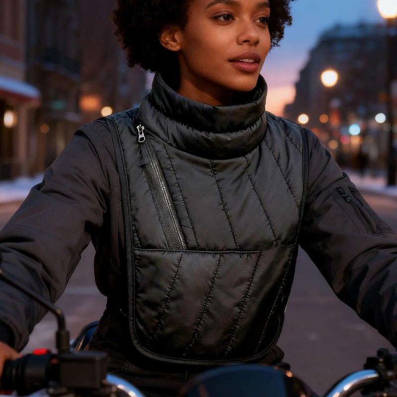 Windproof Thermal Winter Neck Gaiter Scarf Medium Size Black - Image 3