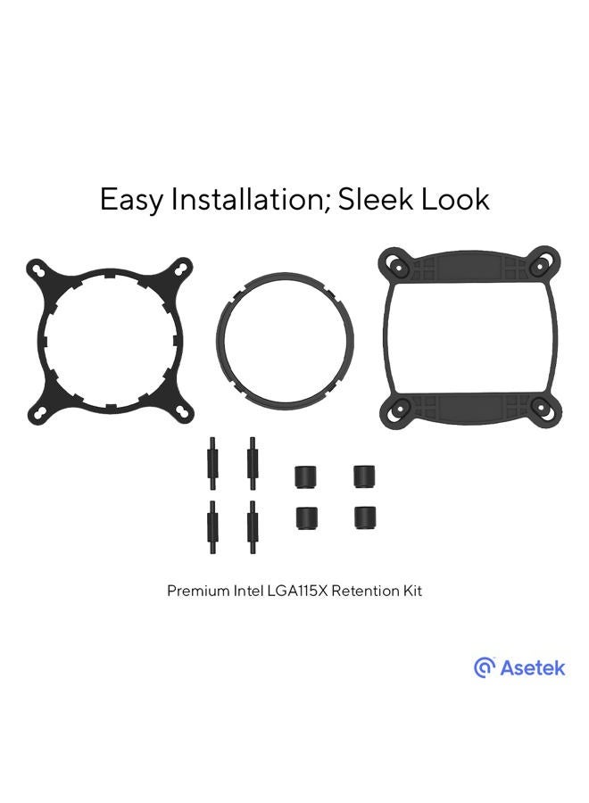 ASETEK مجموعة تثبيت إنتل LGA1700 المتميزة لمبردات السائل القائمة على - مجموعة بتشطيب متميز مع تركيب سهل - Image 4