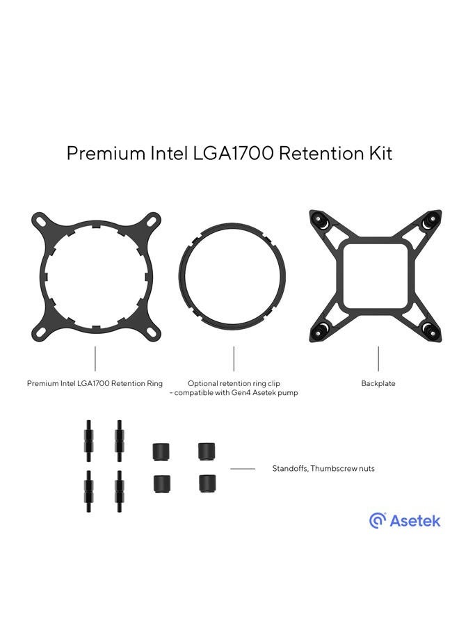 ASETEK مجموعة تثبيت إنتل LGA1700 المتميزة لمبردات السائل القائمة على - مجموعة بتشطيب متميز مع تركيب سهل - Image 2