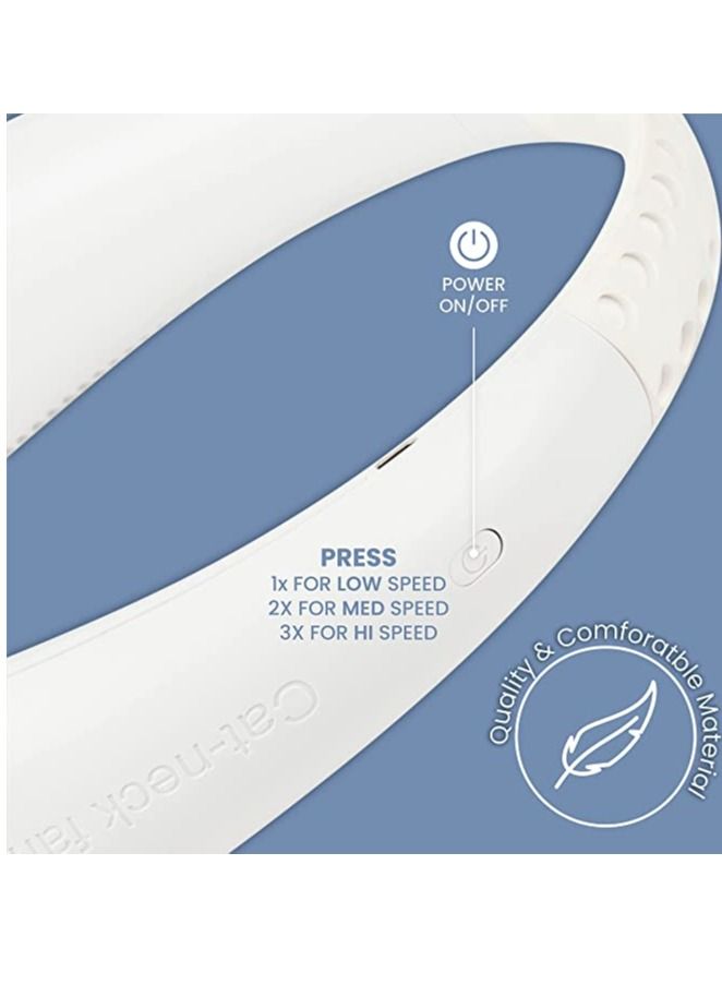 NEXAIR Portable Neck Fan - 3 Speed Rechargeable Bladeless Neck Cooler, Quiet Operation, Comfortable Lightweight Personal Neck Fan For Women & Men Modern Design, Great Fan For Travel, Outdoors & Sports - Image 5