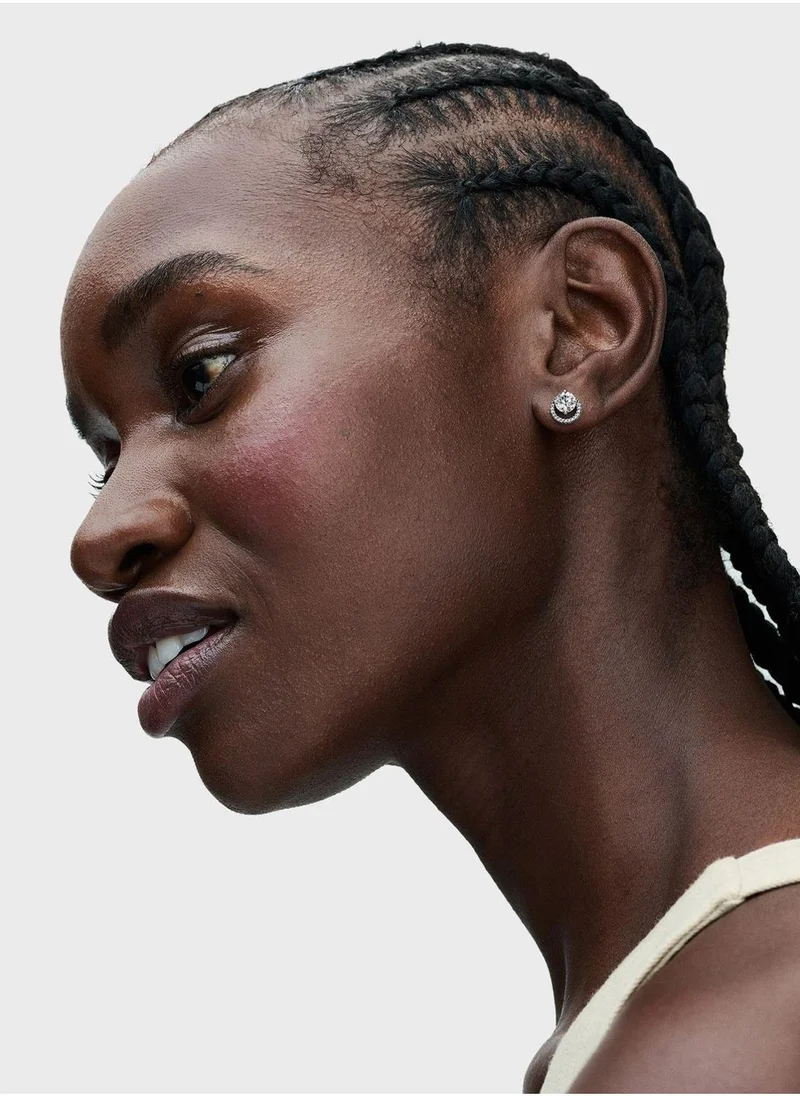 باندورا أقراط مرصعة بالهالة المستديرة المتلألئة