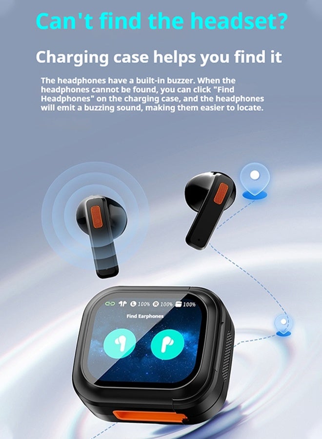 MUMO Color Screen Bluetooth Headset, Wireless Bluetooth Headset, In-Ear Bluetooth Translation Headset, 4 Microphones, Clear and Encrypted Calls (White) - Image 3