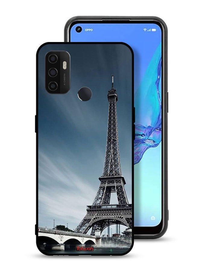 Tolwak Oppo A32 Protective Case Cover Eiffel Tower - Image 1
