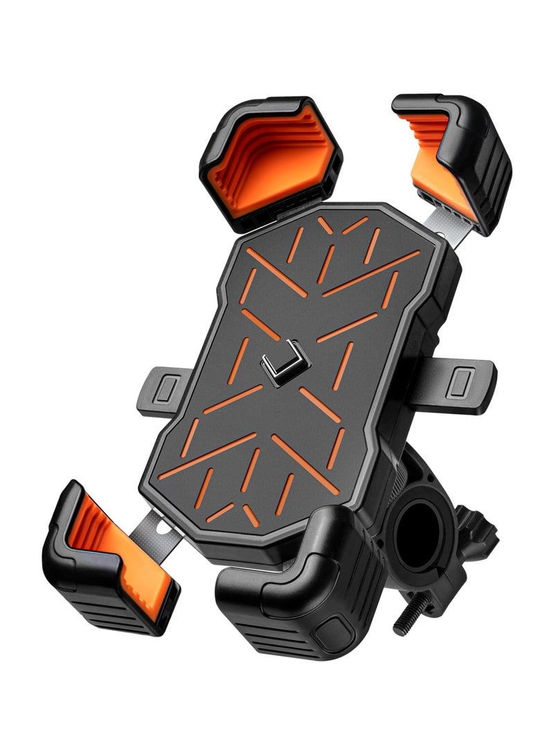 KASTWAVE Motorcycle Bike Phone Holder Mount, for 4.5''-7.1'' Phones, 2023 Quick Release Motorcycle Bike Phone Mount Handlebar Clamp, 360° Rotatable Motorcycle Bike Phone Holder - Image 1