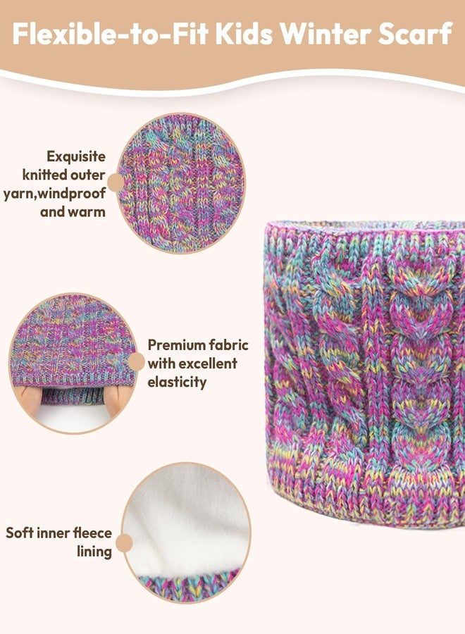 إيوني طقم قبعة وقفازات ووشاح شتوي للأطفال من إياون، قبعة صوفية وقفازات محبوكة ووشاح للرقبة للأطفال من سن 3 إلى 10 سنوات. - Image 3