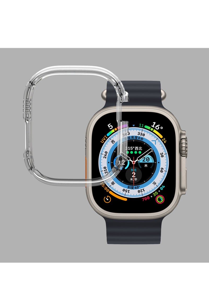 GULFLINK PC Half Case Protector frame Compatible with Apple Watch Series 8 ULTRA 49 mm Transparent  - Image 4