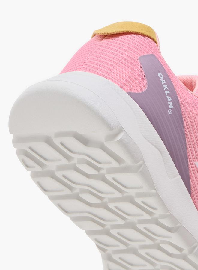 Oaklan by Shoexpress Girls Logo Print Sports Shoes with Hook and Loop Closure - Image 5