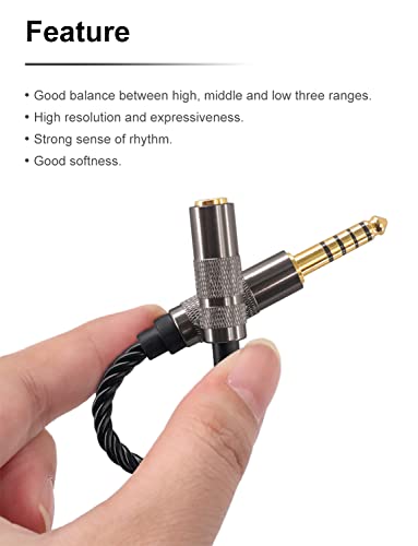 okcsc Headphone Adapter 4.4mm Male to 3.5mm Female Adapter for 3.5mm Cable Connected to Balanced 4.4mm Player Device High Stereo Audio Converter OFC Cable with Gold-Plated Plug 6 inch Length - Image 4