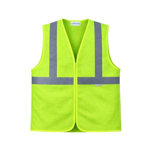 uniformer Safety Jacket for Men and Women | Reflective High Visibility | Ideal Unisex Safety Jacket for Construction & Road Safety | Used in Airport, Construction, Traffic (Yellow_Pack of 1) - Image 1