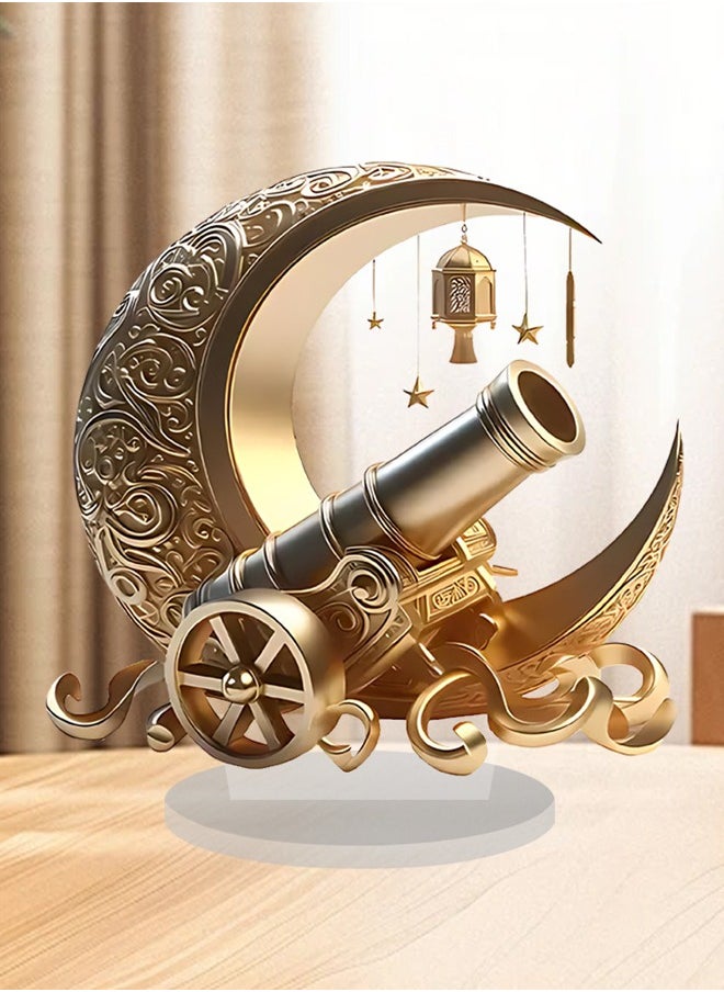HOMESTAR Moon Tank 2D Flat Acrylic Ornament Living Room Desktop Acrylic Desktop Ornament - Suitable for Gift Home Decoration Dining Table and Office Desk Decoration Suitable for Ramadan and Eid al Fitr  - Image 4