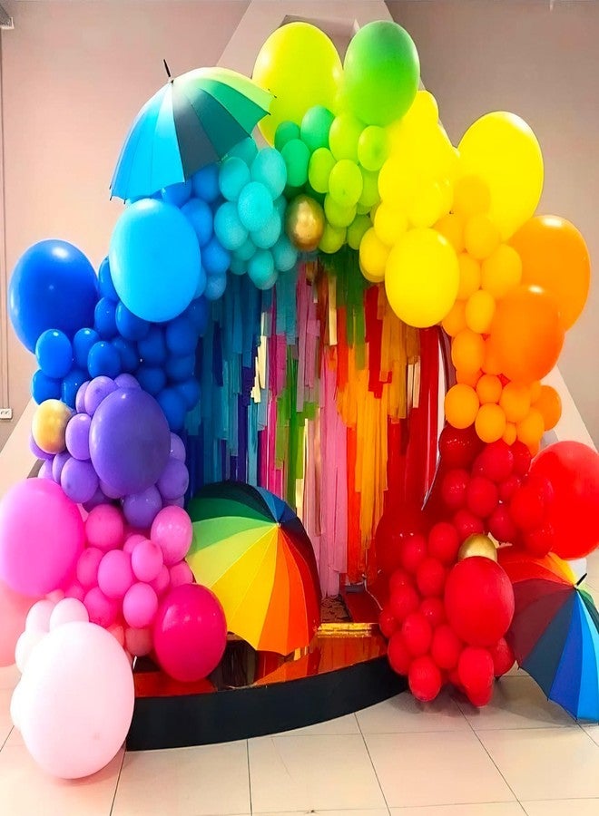 PartyWoo Assorted Colors Rainbow Balloons 100pcs 12 Inch Multicolor Colorful Primary Color Balloon for Graduation Baby Shower Unicorn Fiesta Flower Spring Rainbow Theme Birthday Party Decorations - Image 4