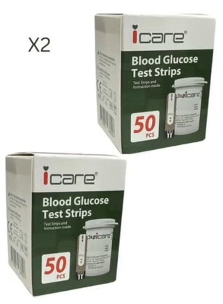 Two packs of blood sugar measuring strips 100 tablets