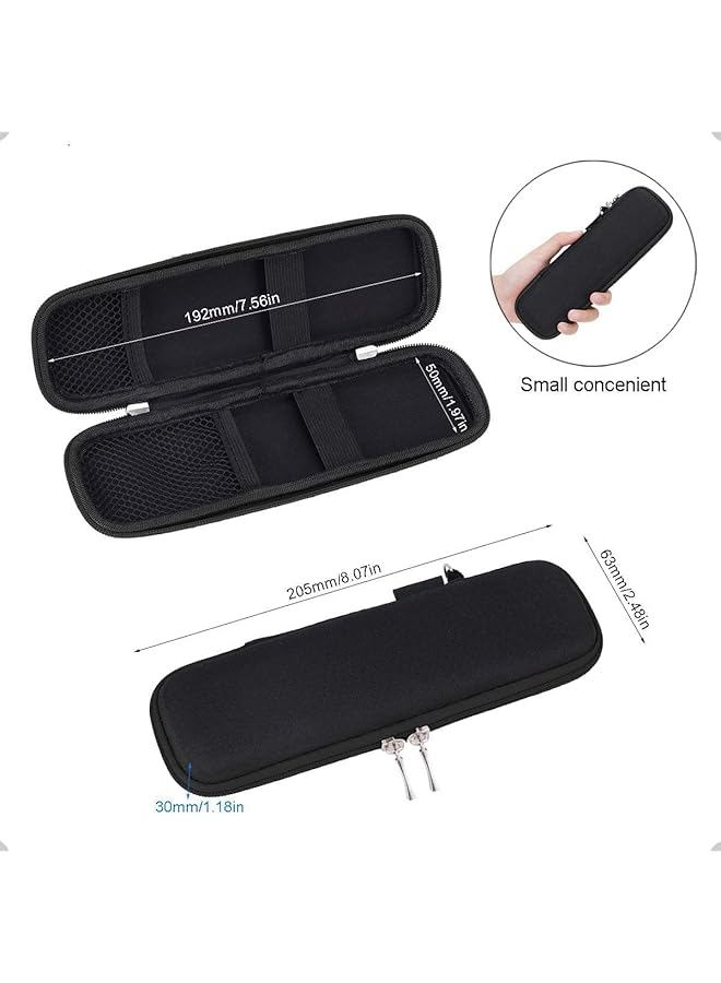 X spring Hard Shell Pen Case Simple Zipper Organizer Box Black Pencil Case Eva Hard Shell Pen Case Simple Thin Waterproof Pen Case Organizer Box For Stylus Touch Pen Art Pencil Headphones - Image 5