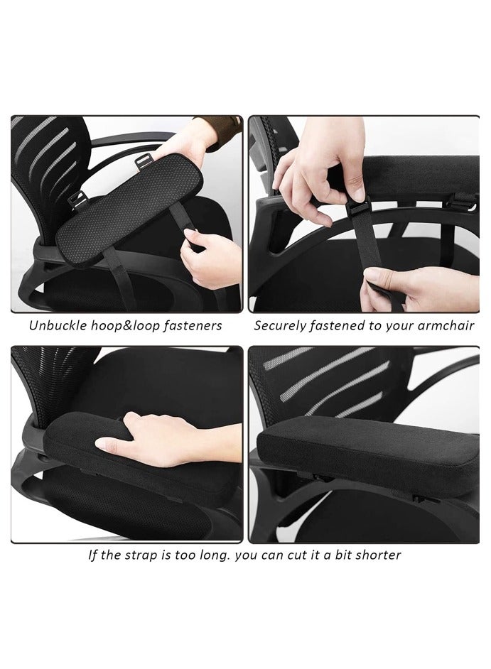 2PCS Car Seat Armrest Covers, Universal Chair Arm Covers for Car Seat, Office Chairs, Wheelchair, Gaming Chair - Image 3