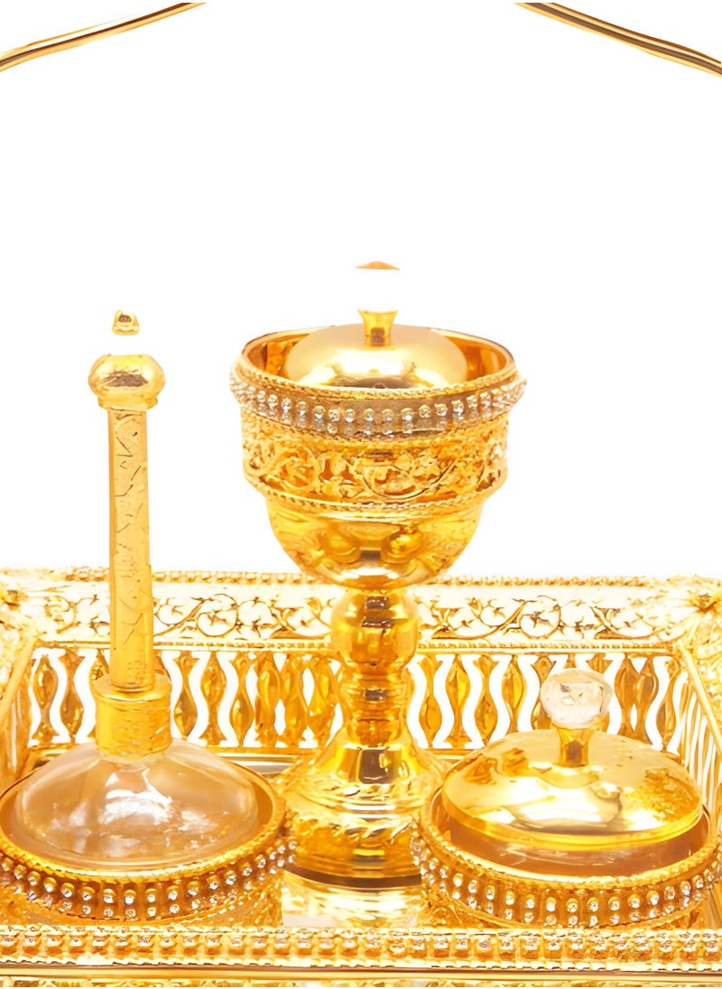 بخور بوسيدين مجموعة مبخرة البخور العربية الفاخرة لديكور المنزل والعطر  - Image 2