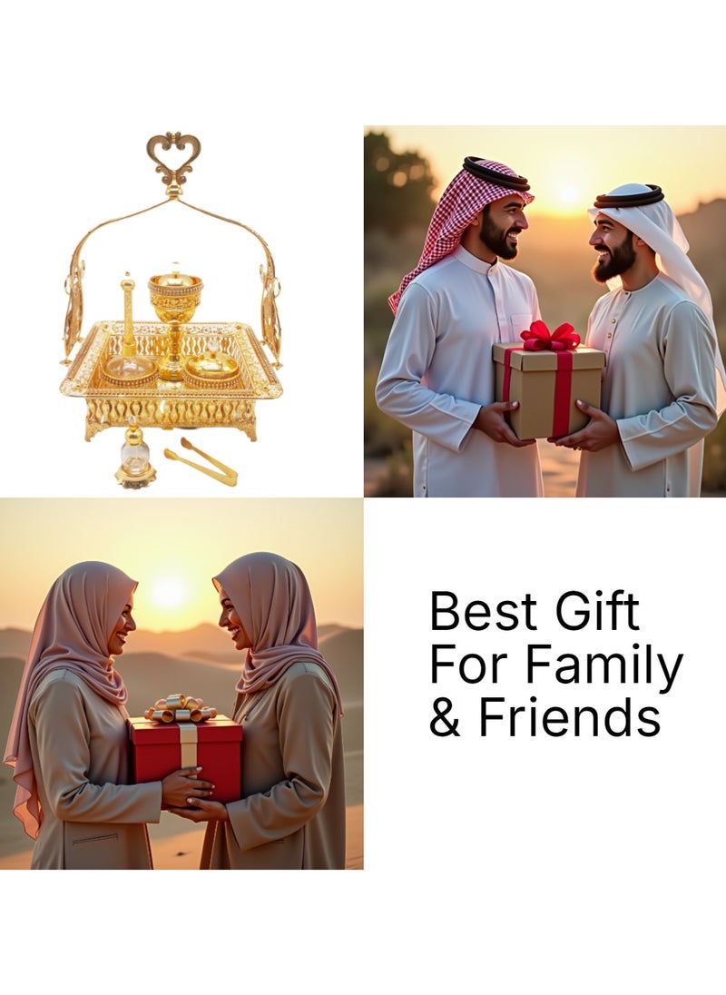 بخور بوسيدين مجموعة مبخرة البخور العربية الفاخرة لديكور المنزل والعطر  - Image 4