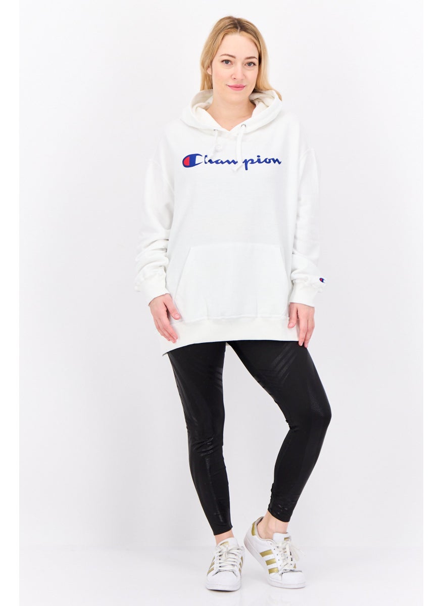 Champion - Women Sportswear Fit Long Sleeves Outdoor Hooded Sweatshirt, White - Image 1