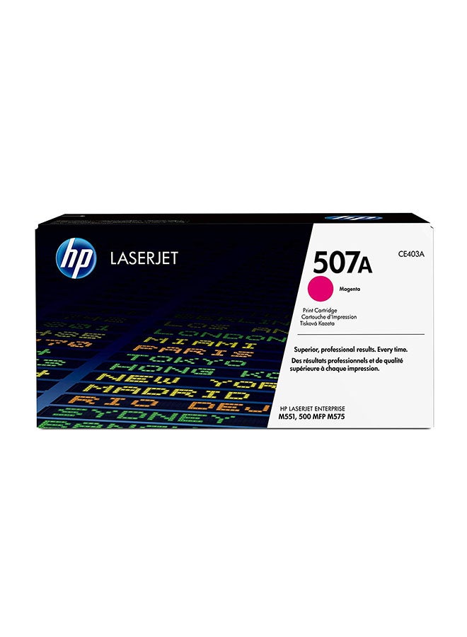 HP خرطوشة مسحوق حبر نافثة لطابعة ليزر أصلية 507A أرجواني - Image 2