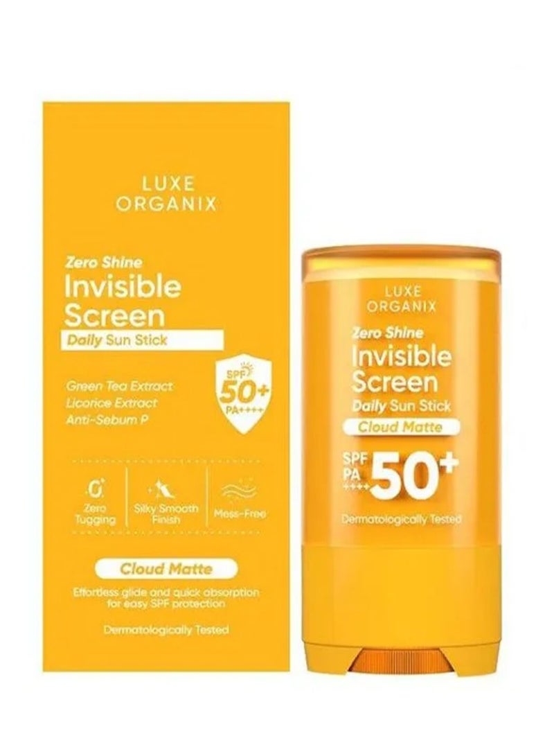 LUXE ORGANIX Luxe Organix Zero Shine Invisible Screen Daily Sun Stick with SPF 50+ PA++++