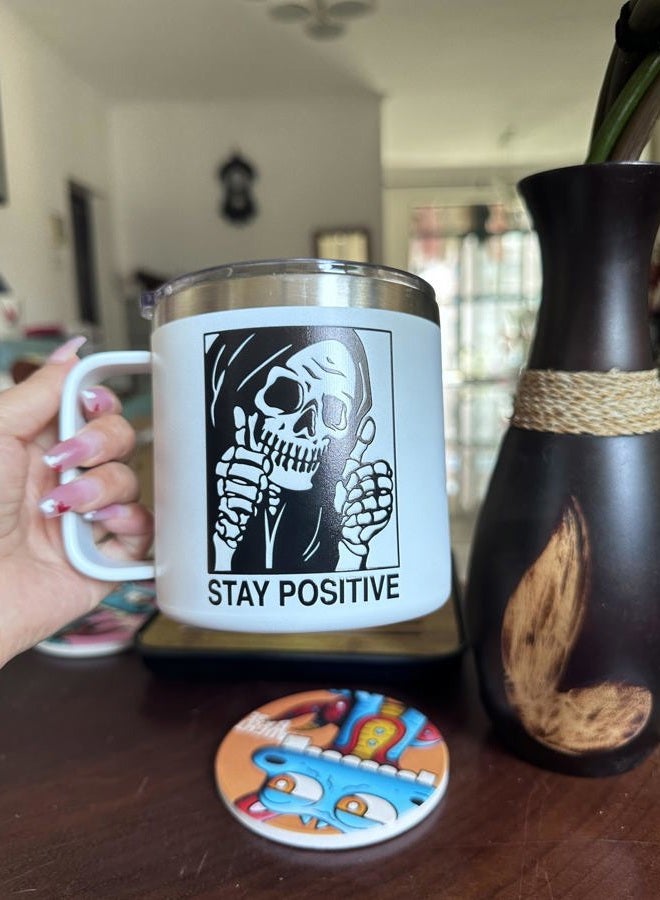 EXIGENT Funny Coffee Tea Cup Mug Collectible 14Oz Ounces Birthday Gifts Decorations (SKULL) - Image 5