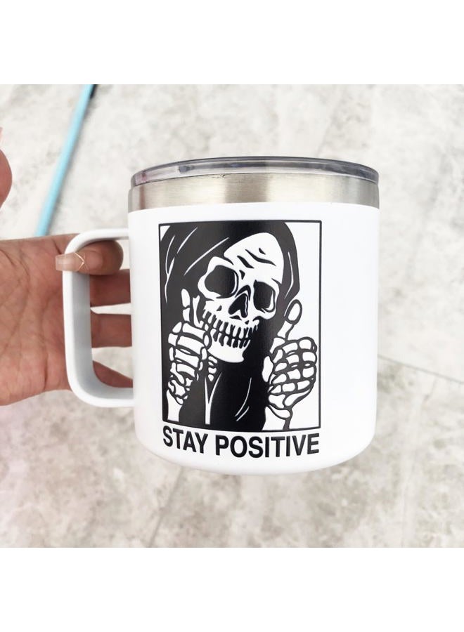 EXIGENT Funny Coffee Tea Cup Mug Collectible 14Oz Ounces Birthday Gifts Decorations (SKULL) - Image 2