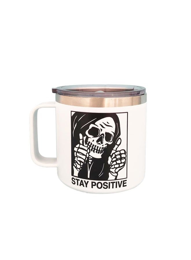EXIGENT Funny Coffee Tea Cup Mug Collectible 14Oz Ounces Birthday Gifts Decorations (SKULL) - Image 1