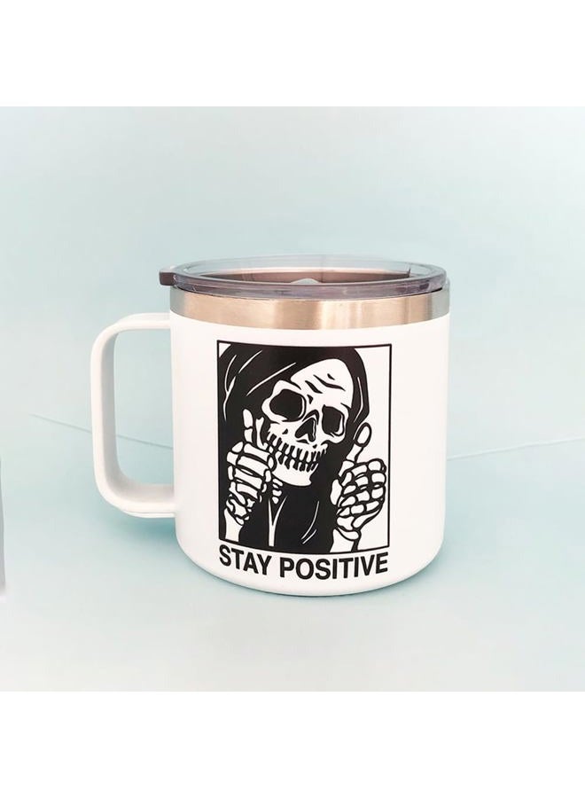 EXIGENT Funny Coffee Tea Cup Mug Collectible 14Oz Ounces Birthday Gifts Decorations (SKULL) - Image 3