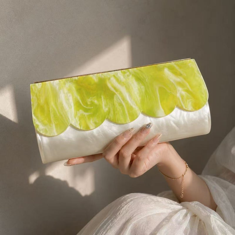 Women's Acrylic Shell Shoulder Bag for Evening Party - Image 2