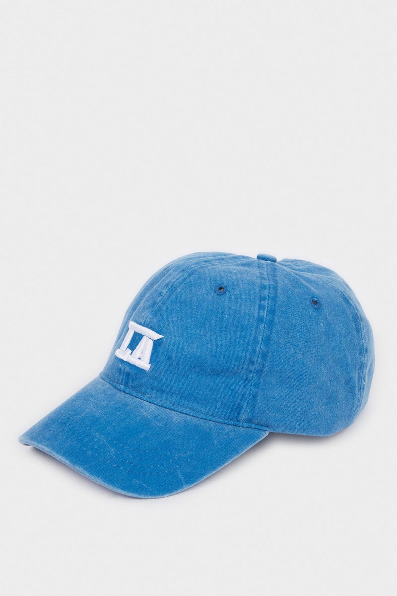 DeFacto Blue Man Man Embroidered Cotton Cap Casual - Image 2