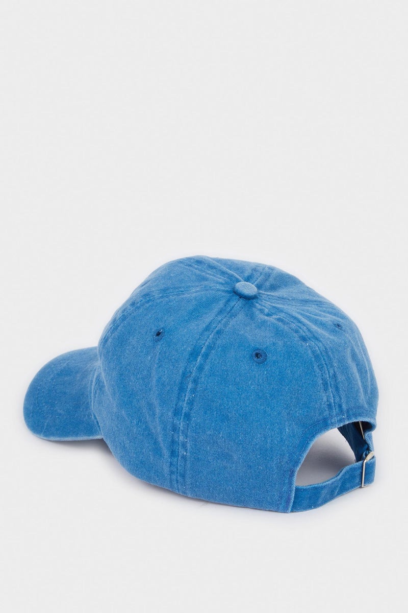 DeFacto Blue Man Man Embroidered Cotton Cap Casual - Image 5