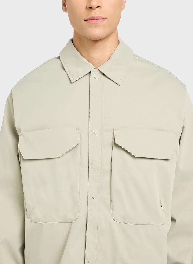 جاك اند جونز Jcohelvetica Parachute Regular Fit Overshirt