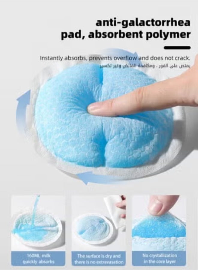 100 Count Disposable Nursing Pads For Breastfeeding, Ultra-Thin and Super-absorbent Breast Pads, Soft and Breathable Feeding Pads, 3D Shape Nipple covers, Individually Packaged - Image 4