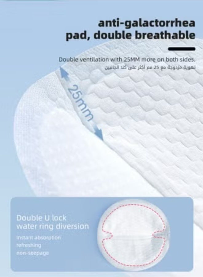 100 Count Disposable Nursing Pads For Breastfeeding, Ultra-Thin and Super-absorbent Breast Pads, Soft and Breathable Feeding Pads, 3D Shape Nipple covers, Individually Packaged - Image 2