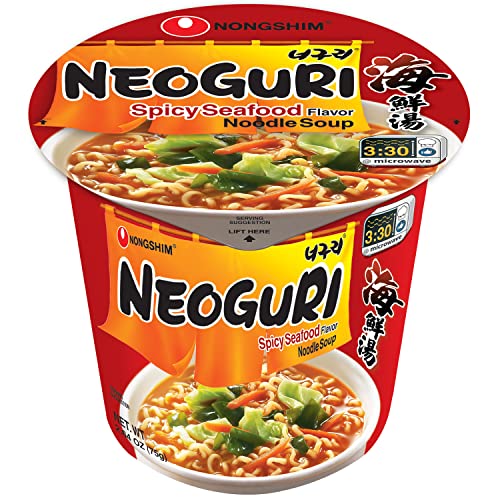 Nongshim Ramen Noodles, Gourmet Instant Ramen cup, Premium Microwavable Noodle Soup, Neoguri Spicy Seafood, 2.64 Ounce (Pack of 6) - Image 4