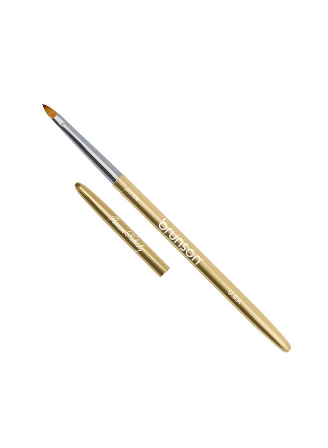 brunson Acrylic Nail Brush 1pc Pure Sable Hair Professional Nail Art Painting Brush for Manicure Pedicure Kolinsky Brush for Acrylic Application Nail Extensions and 3D Nail Carving Size 02 - Image 2