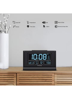 DreamSky Auto Set Digital Alarm Clock With Usb Charging Port 6.6In Large Screen  - Image 4