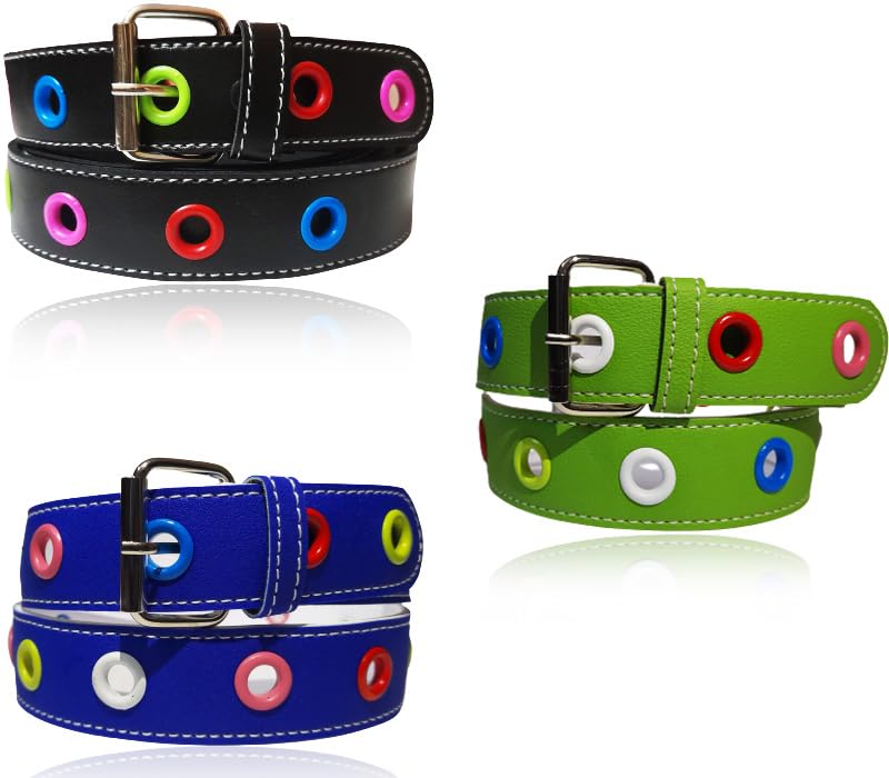 MR.JUNIOR Synthetic leather belts for Kids Boys and Girls. Age upto 8 years Multicolor
