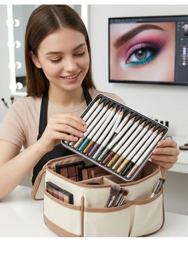 Multi-Purpose 6 Color Glitter Eye Pencil Kit: Ultra-Creamy Texture with Metallic Pearl Shine - Long-wear Eye Shadow & Highlighter Set for Bold and Natural Looks. - Image 5