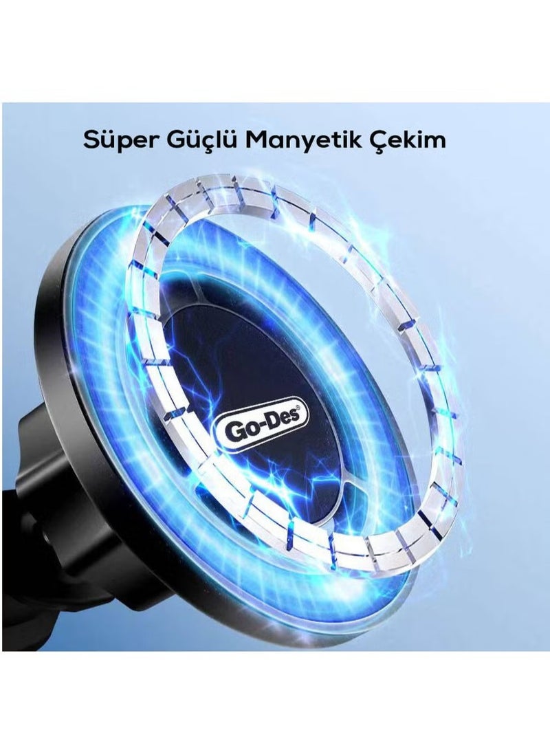 GO-DES Magsafe Magnetic Feature 360° Rotatable Ventilation and Flat Floor Phone Holder(GD-HD911 ) - Image 2