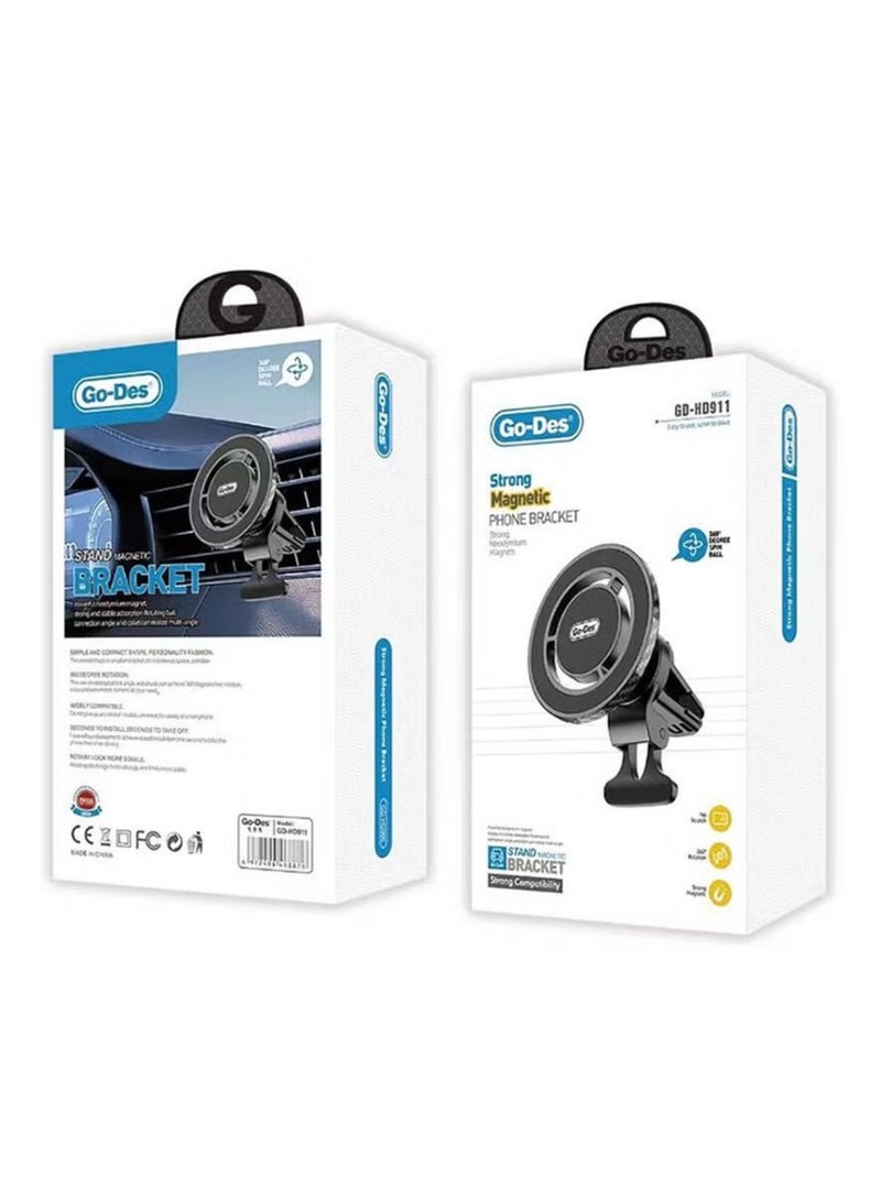 GO-DES Magsafe Magnetic Feature 360° Rotatable Ventilation and Flat Floor Phone Holder(GD-HD911 ) - Image 5