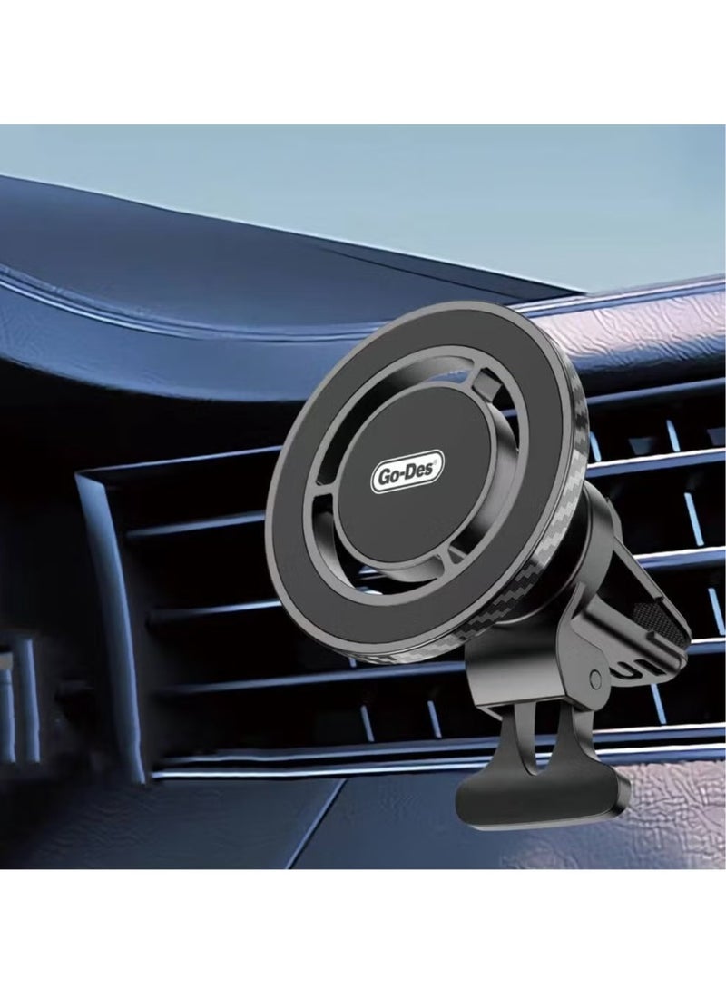 GO-DES Magsafe Magnetic Feature 360° Rotatable Ventilation and Flat Floor Phone Holder(GD-HD911 ) - Image 3