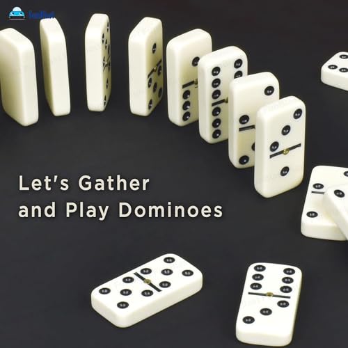 FunBlast Dominoes Set – 28 Pieces Double Six Ivory Dominoes 28 Piece Set Toy – 6 Dot Dominoes Match & Educational Game Up to 2-4 Players - Image 3