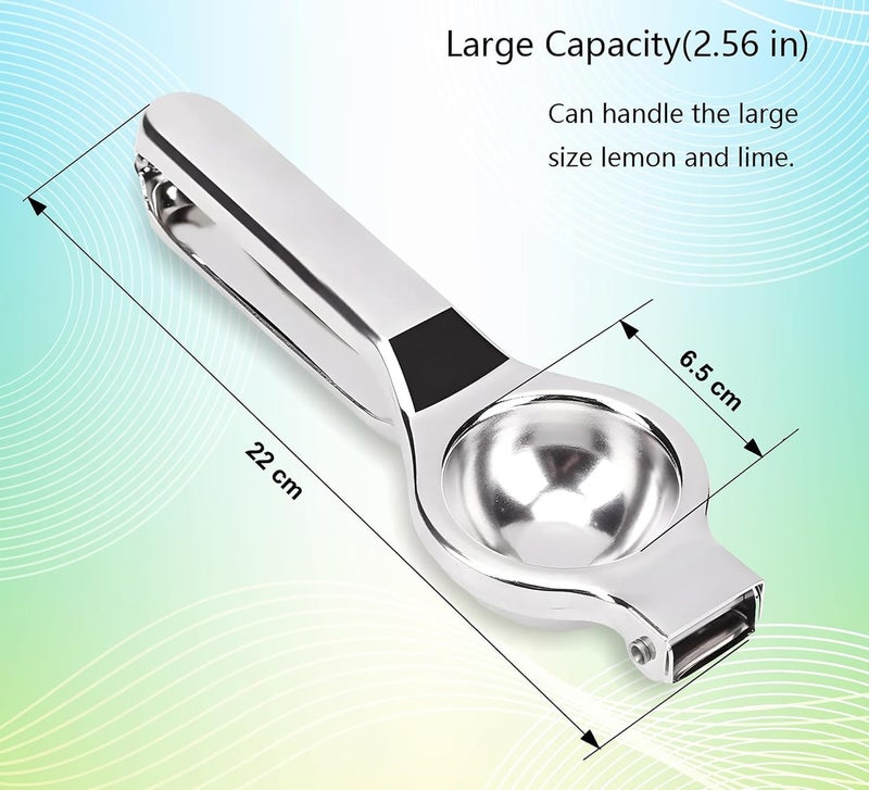 UPDESH Stainless Steel Lemon Squeezer with Attached Bottle Opener Silver - Image 2