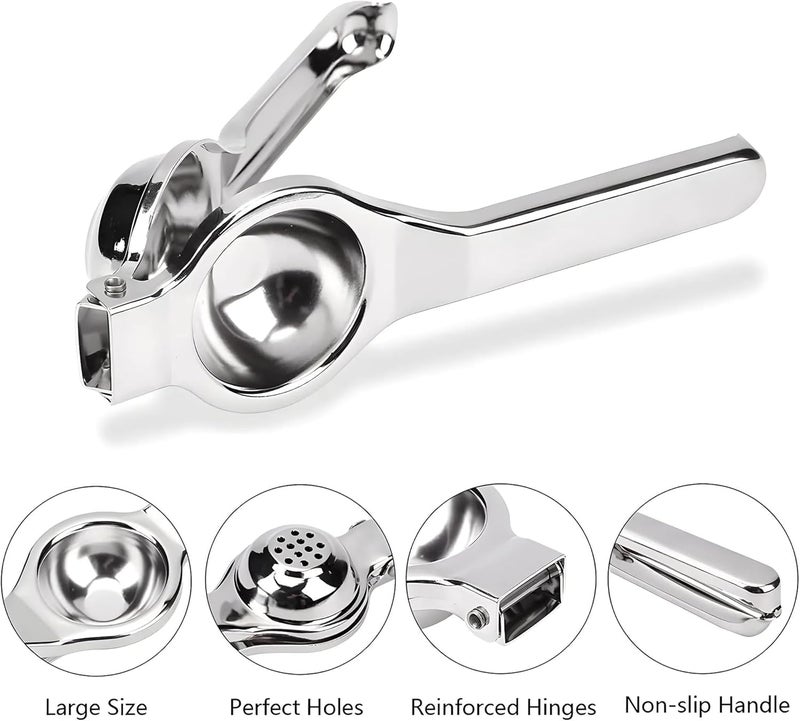 UPDESH Stainless Steel Lemon Squeezer with Attached Bottle Opener Silver - Image 5
