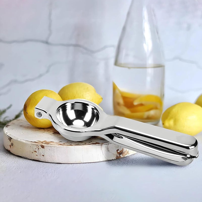 UPDESH Stainless Steel Lemon Squeezer with Attached Bottle Opener Silver - Image 3