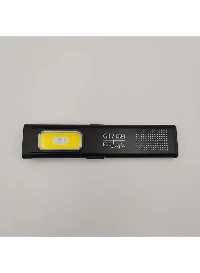 Black Mini COB LED Work Lamp Portable Magnetic Charging Emergency Light - Image 1
