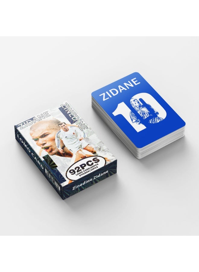 NIBEMINENT 92 Pcs Football Player Zidane Lomo Cards Card For Fans Collection Gifts - Image 3