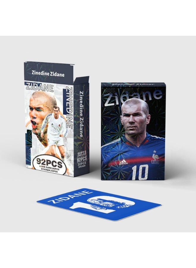NIBEMINENT 92 Pcs Football Player Zidane Lomo Cards Card For Fans Collection Gifts - Image 2
