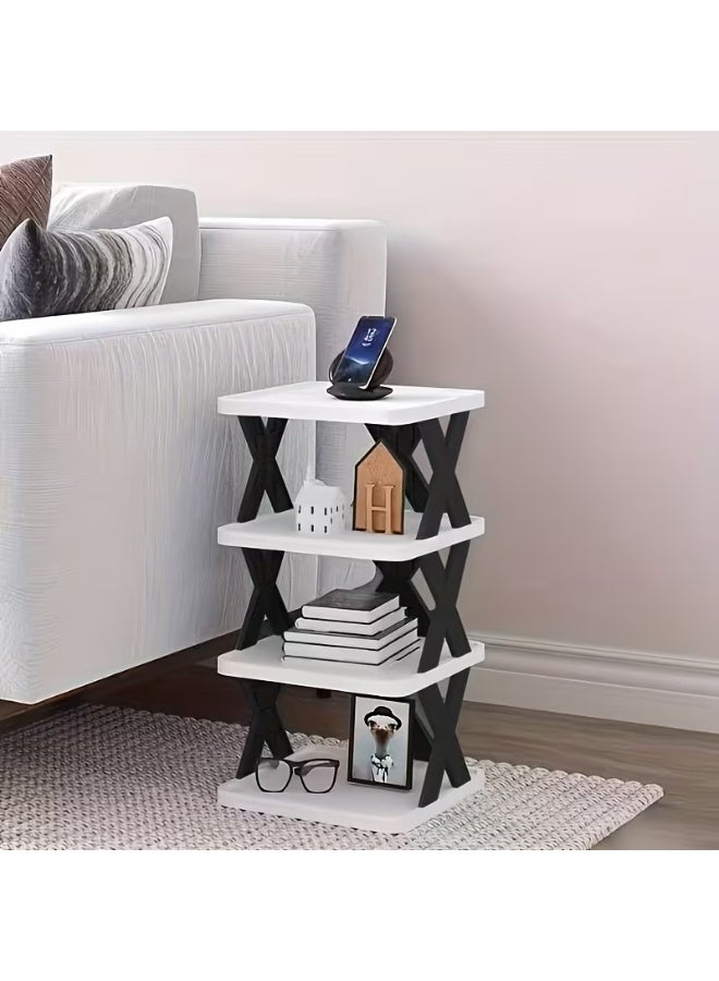 رف أحذية رأسي مكون من 9 طبقات، منظم تخزين أحذية قابل للطي وموفر للمساحة للمدخل والخزانة وغرفة النوم - خفيف الوزن، ومستقر، وصديق للبيئة، وتصميم قابل للتكديس بحرية للمساحات الصغيرة - Image 4