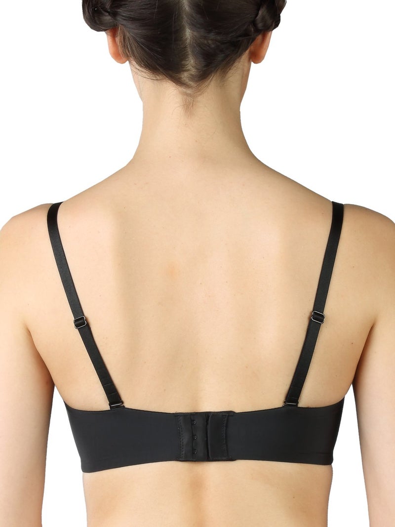 Triumph T-Shirt Bra for Women Wired Padded Multiway Lingerie Detachable Straps Seamless Women Everyday Bra Moulded Microfibre Support Invisible Underwire Balconette Black 32C Pack of 1 - Image 2